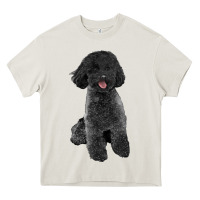 Cream black poodles dog Heavy Core Tee - LillyAllenDesigns