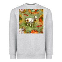 Heather Grey fall goats seamless pattern Heavyweight Sweatshirt - BundleAndBundleShop