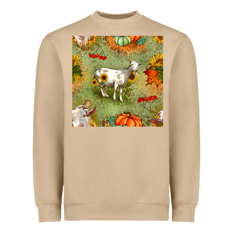 Fall Goats Seamless Pattern Heavyweight Sweatshirt by BundleAndBundleShop | Teevron