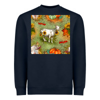 Navy fall goats seamless pattern Heavyweight Sweatshirt - BundleAndBundleShop
