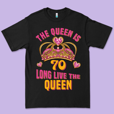 The Queen Is 70 Long Live The Queen Premium Tee Designed By Jasminsmagicworld