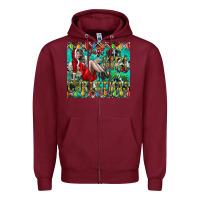 Burgundy Just A Girl Who Loves Christmas Zipper Hoodie - CowhideDigitalArt