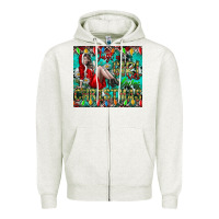 Oatmeal Heather Just A Girl Who Loves Christmas Zipper Hoodie - CowhideDigitalArt