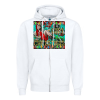 White Just A Girl Who Loves Christmas Zipper Hoodie - CowhideDigitalArt