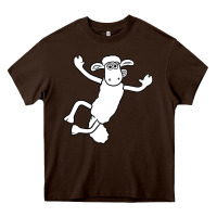 Chocolate Brown shaun the sheep Heavy Core Tee - minhPixels