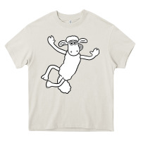 Cream shaun the sheep Heavy Core Tee - minhPixels