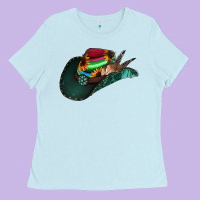 Aztec Sunflower Cowboy Hat Ladies Tee Designed By Bettercallsaul