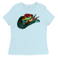 Baby Blue Aztec Sunflower Cowboy Hat Ladies Tee - Bettercallsaul