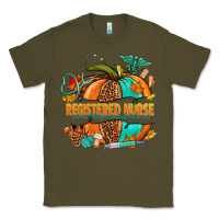 Army Green registered nurse pumpkin Classic Tee - NancyCooperArtShop