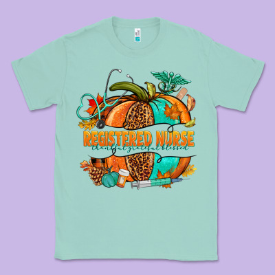 Registered Nurse Pumpkin Classic Tee Designed By Nancycooperartshop