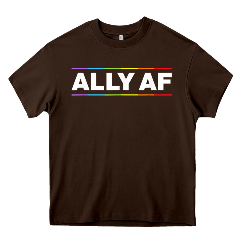 Ally Af Pride Rainbow Shirt  Proud Lgbtq Ally Tshirt Heavy Core Tee by minhPixels | Teevron