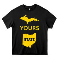Black Up Yours State Of Ohio Funny Anti Oh Pro Michigan Meme Heavy Core Tee - minhPixels