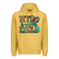 Antique Gold my heart is on that field american football Premium Hoodie - Jasminsmagicworld