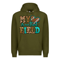 Army Green my heart is on that field american football Premium Hoodie - Jasminsmagicworld