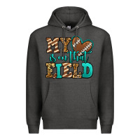 Charcoal Heather my heart is on that field american football Premium Hoodie - Jasminsmagicworld