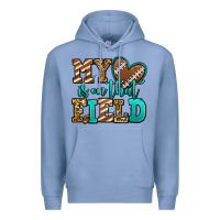 Colony Blue my heart is on that field american football Premium Hoodie - Jasminsmagicworld