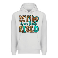 Dove Grey my heart is on that field american football Premium Hoodie - Jasminsmagicworld
