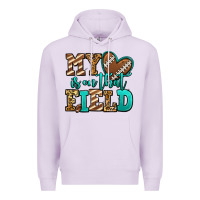 Lilac my heart is on that field american football Premium Hoodie - Jasminsmagicworld