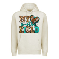 Oatmeal Heather my heart is on that field american football Premium Hoodie - Jasminsmagicworld