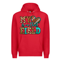 Red my heart is on that field american football Premium Hoodie - Jasminsmagicworld
