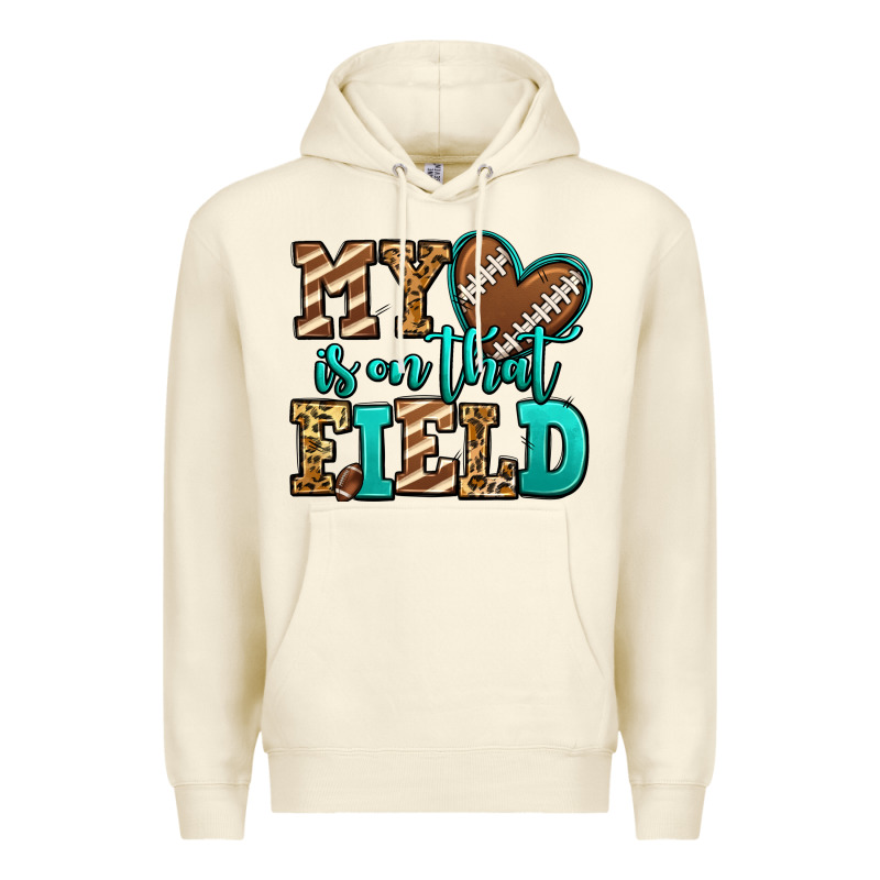 My Heart Is On That Field American Football Premium Hoodie by Jasminsmagicworld | Teevron