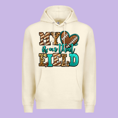 My Heart Is On That Field American Football Premium Hoodie Designed By Jasminsmagicworld