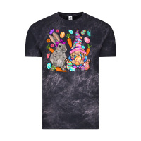 Cloud Black Easter gnome and rabbit Easter Day Vintage Tee - HowdyJamesFarm
