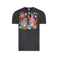 Vintage Black Easter gnome and rabbit Easter Day Vintage Tee - HowdyJamesFarm