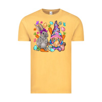 Vintage Mustard Easter gnome and rabbit Easter Day Vintage Tee - HowdyJamesFarm