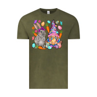 Vintage Olive Easter gnome and rabbit Easter Day Vintage Tee - HowdyJamesFarm