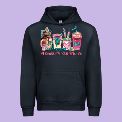 Licensed Practical Nurse  Coffee Cup Urban Hoodie Designed By Adodesignshop