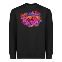 Black halloween pumpkin patch  4 Heavyweight Sweatshirt - BundleAndBundleShop