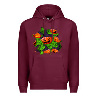 Burgundy halloween pumpkin patch Premium Hoodie - BundleAndBundleShop