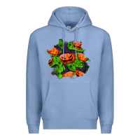 Colony Blue halloween pumpkin patch Premium Hoodie - BundleAndBundleShop