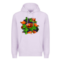 Lilac halloween pumpkin patch Premium Hoodie - BundleAndBundleShop
