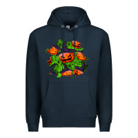Navy halloween pumpkin patch Premium Hoodie - BundleAndBundleShop