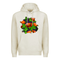 Oatmeal Heather halloween pumpkin patch Premium Hoodie - BundleAndBundleShop