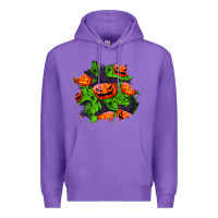 Purple halloween pumpkin patch Premium Hoodie - BundleAndBundleShop