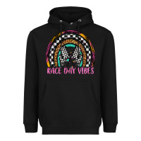 Black race day vibes rainbow Heavyweight Hoodie - Artiststas