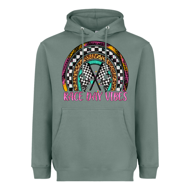 Race Day Vibes Rainbow Heavyweight Hoodie by Artiststas | Teevron