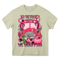 Mossy in october we wear pink halloween school bus Heavy Core Tee - LillyAllenDesigns