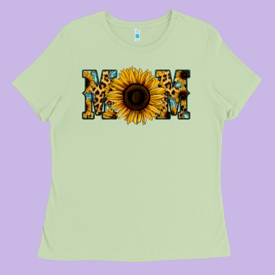 Leopard Sunflower Gemstone Mom Ladies Tee Designed By Bettercallsaul