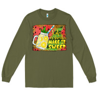 Army Green life is short make it sweet Long Sleeve Tee - Jasminsmagicworld
