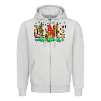 Dove Grey love Christmas Zipper Hoodie - CowhideDigitalArt