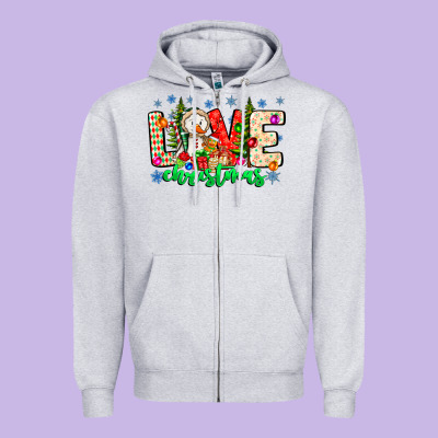 Love Christmas Zipper Hoodie Designed By Cowhidedigitalart