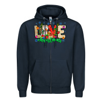 Navy love Christmas Zipper Hoodie - CowhideDigitalArt