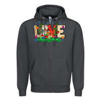 Smoke love Christmas Zipper Hoodie - CowhideDigitalArt