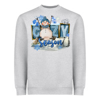 Heather Grey Cozy Season Heavyweight Sweatshirt - FaDigitalArtStudio