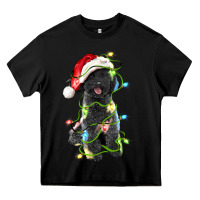 Black christmas black poodles dog Heavy Core Tee - LillyAllenDesigns