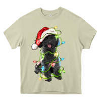 Mossy christmas black poodles dog Heavy Core Tee - LillyAllenDesigns